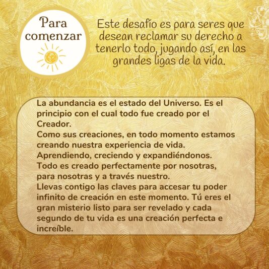 Desafío Prosperidad Para Comenzar